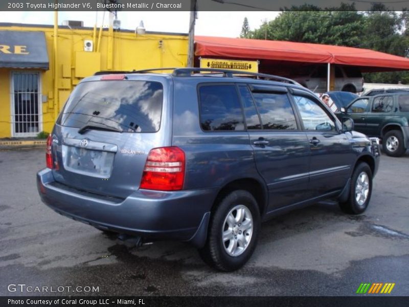 Bluestone Metallic / Charcoal 2003 Toyota Highlander V6