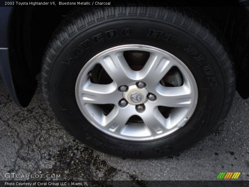 Bluestone Metallic / Charcoal 2003 Toyota Highlander V6