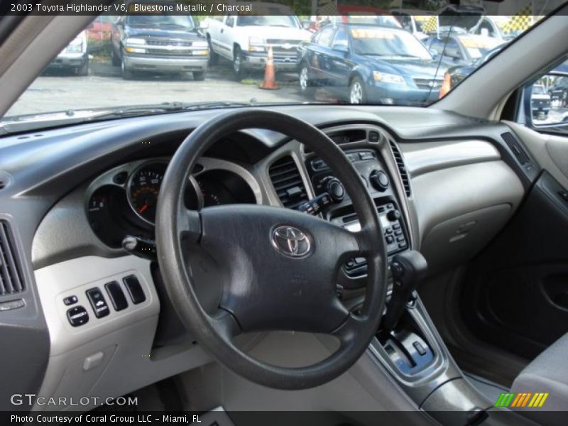 Bluestone Metallic / Charcoal 2003 Toyota Highlander V6