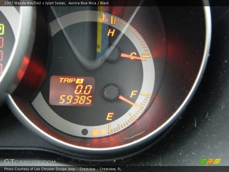 Aurora Blue Mica / Black 2007 Mazda MAZDA3 s Sport Sedan