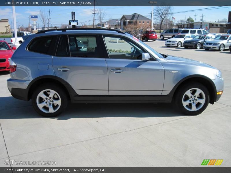 Titanium Silver Metallic / Grey 2007 BMW X3 3.0si