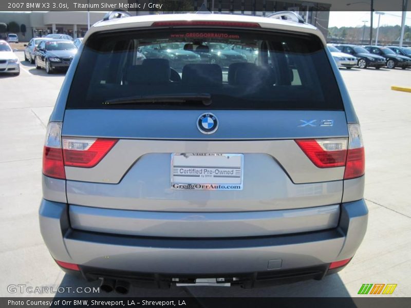 Titanium Silver Metallic / Grey 2007 BMW X3 3.0si