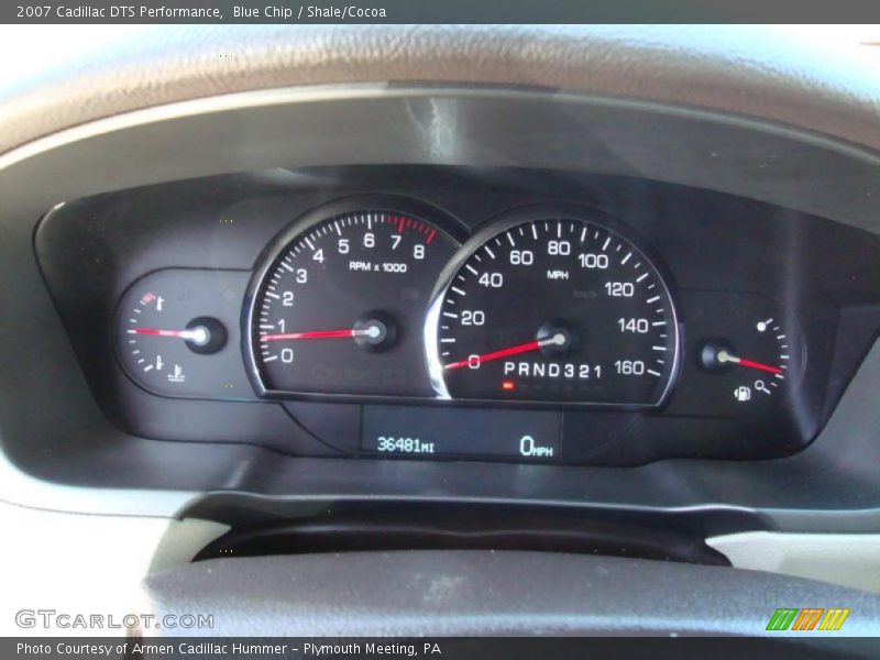 Blue Chip / Shale/Cocoa 2007 Cadillac DTS Performance