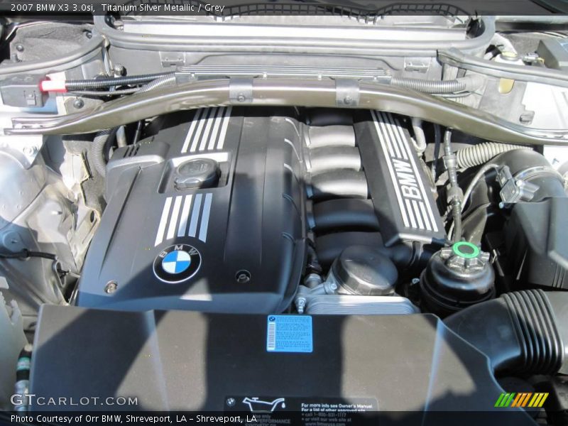 Titanium Silver Metallic / Grey 2007 BMW X3 3.0si