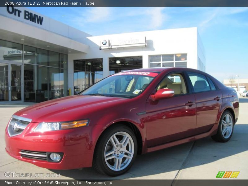 Moroccan Red Pearl / Taupe 2008 Acura TL 3.2