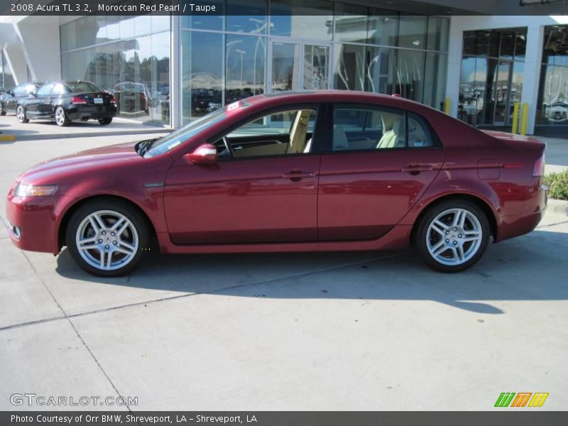 Moroccan Red Pearl / Taupe 2008 Acura TL 3.2