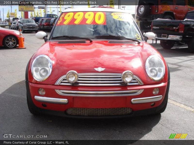 Chili Red / Space Grey/Panther Black 2003 Mini Cooper Hardtop