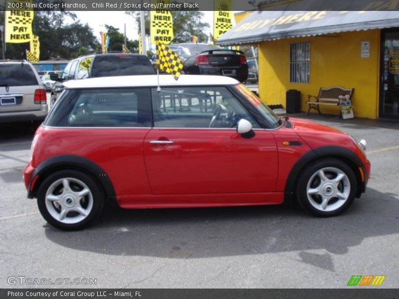 Chili Red / Space Grey/Panther Black 2003 Mini Cooper Hardtop