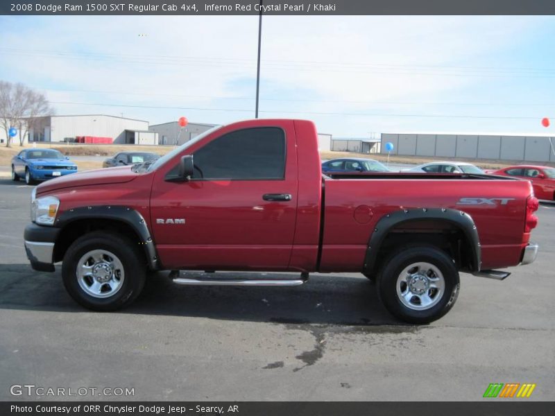 Inferno Red Crystal Pearl / Khaki 2008 Dodge Ram 1500 SXT Regular Cab 4x4
