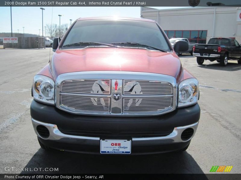 Inferno Red Crystal Pearl / Khaki 2008 Dodge Ram 1500 SXT Regular Cab 4x4