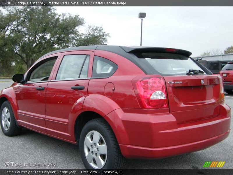 Inferno Red Crystal Pearl / Pastel Pebble Beige 2008 Dodge Caliber SE
