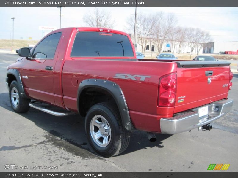 Inferno Red Crystal Pearl / Khaki 2008 Dodge Ram 1500 SXT Regular Cab 4x4
