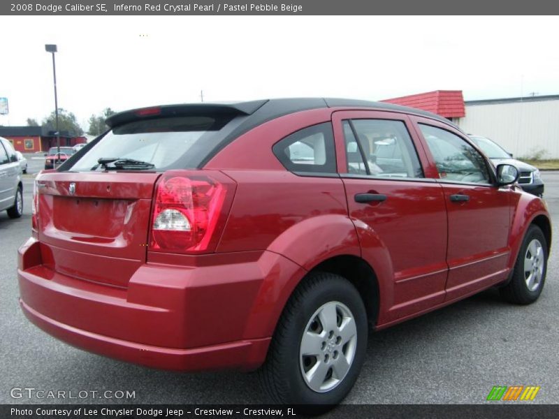 Inferno Red Crystal Pearl / Pastel Pebble Beige 2008 Dodge Caliber SE