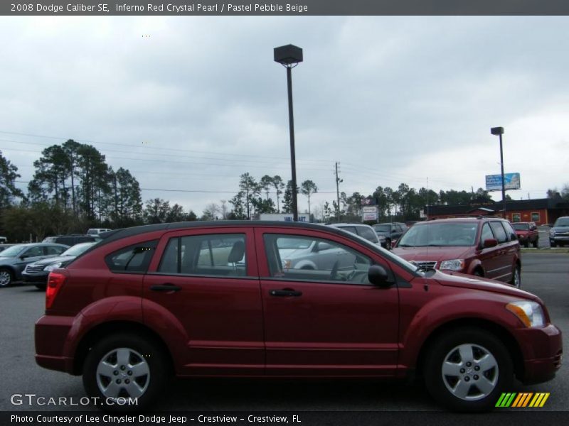 Inferno Red Crystal Pearl / Pastel Pebble Beige 2008 Dodge Caliber SE