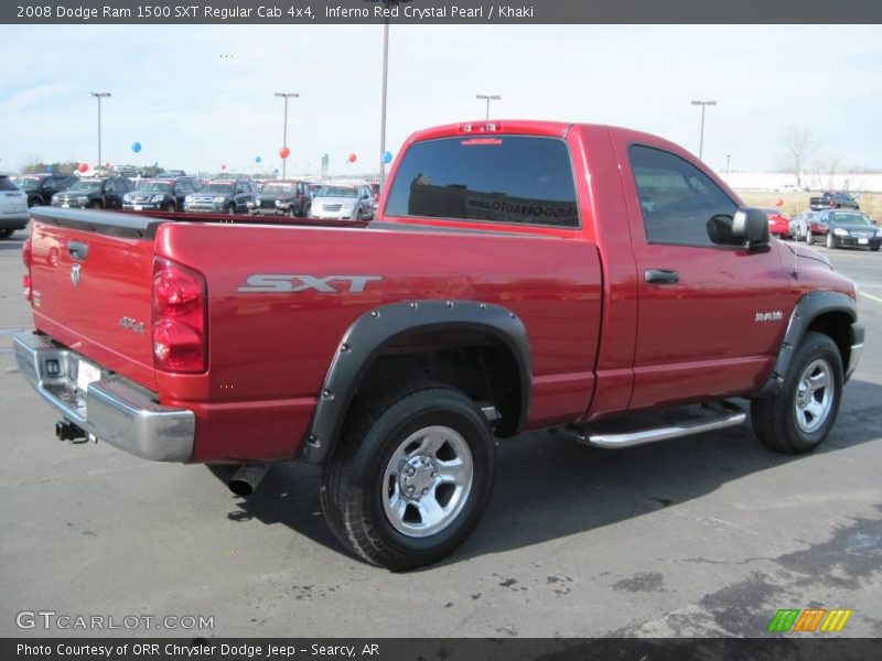 Inferno Red Crystal Pearl / Khaki 2008 Dodge Ram 1500 SXT Regular Cab 4x4