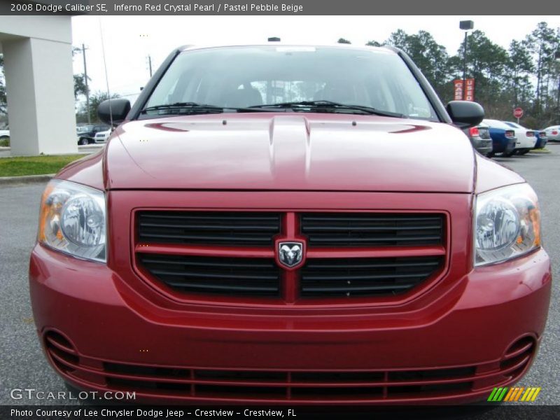 Inferno Red Crystal Pearl / Pastel Pebble Beige 2008 Dodge Caliber SE