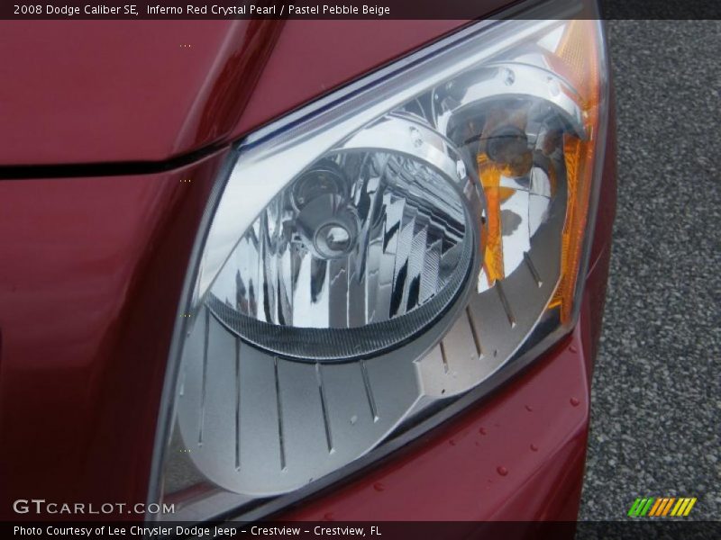 Inferno Red Crystal Pearl / Pastel Pebble Beige 2008 Dodge Caliber SE