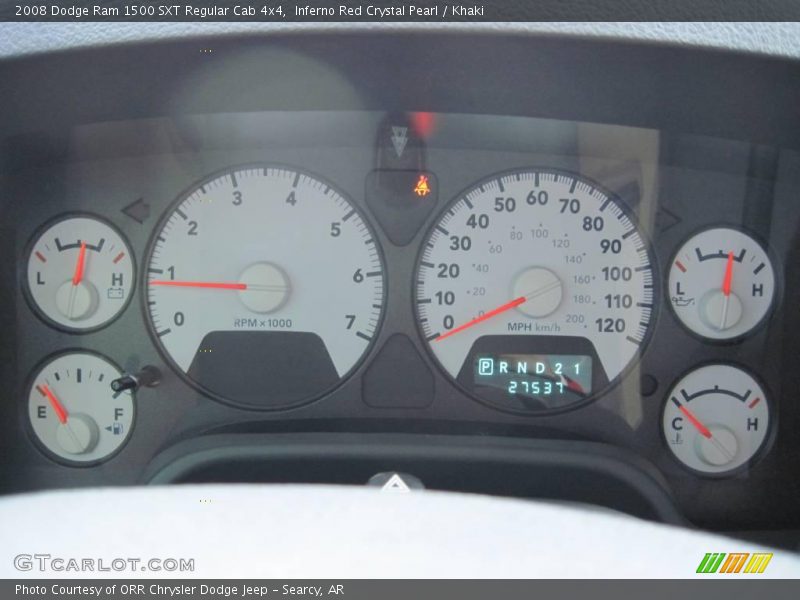 Inferno Red Crystal Pearl / Khaki 2008 Dodge Ram 1500 SXT Regular Cab 4x4