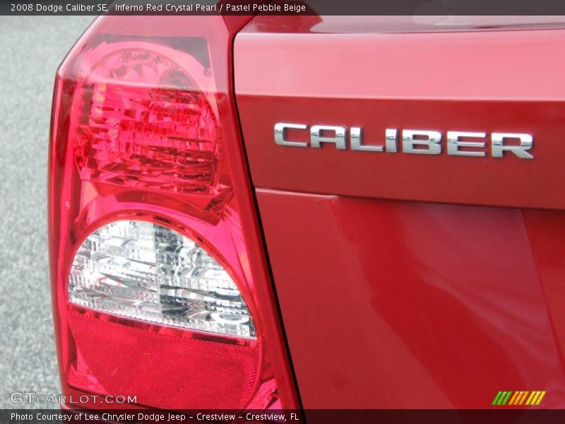 Inferno Red Crystal Pearl / Pastel Pebble Beige 2008 Dodge Caliber SE