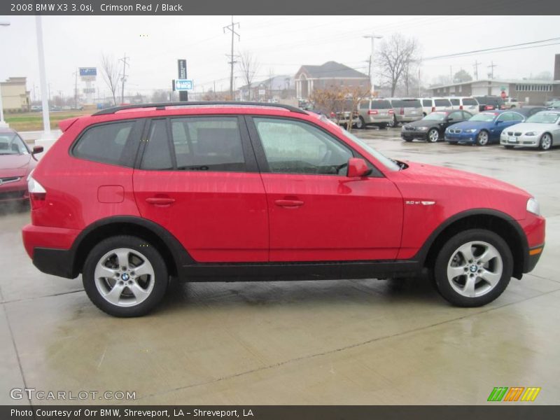 Crimson Red / Black 2008 BMW X3 3.0si