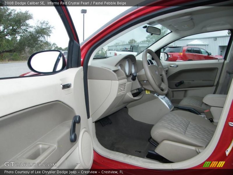 Inferno Red Crystal Pearl / Pastel Pebble Beige 2008 Dodge Caliber SE