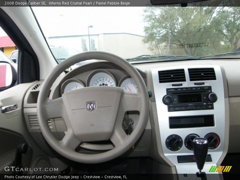 Inferno Red Crystal Pearl / Pastel Pebble Beige 2008 Dodge Caliber SE