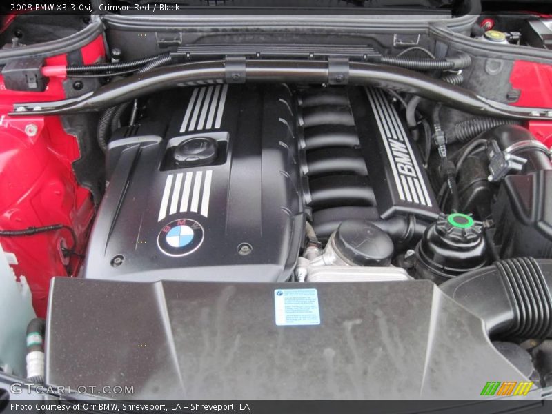 Crimson Red / Black 2008 BMW X3 3.0si