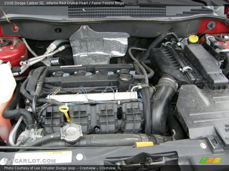 Inferno Red Crystal Pearl / Pastel Pebble Beige 2008 Dodge Caliber SE