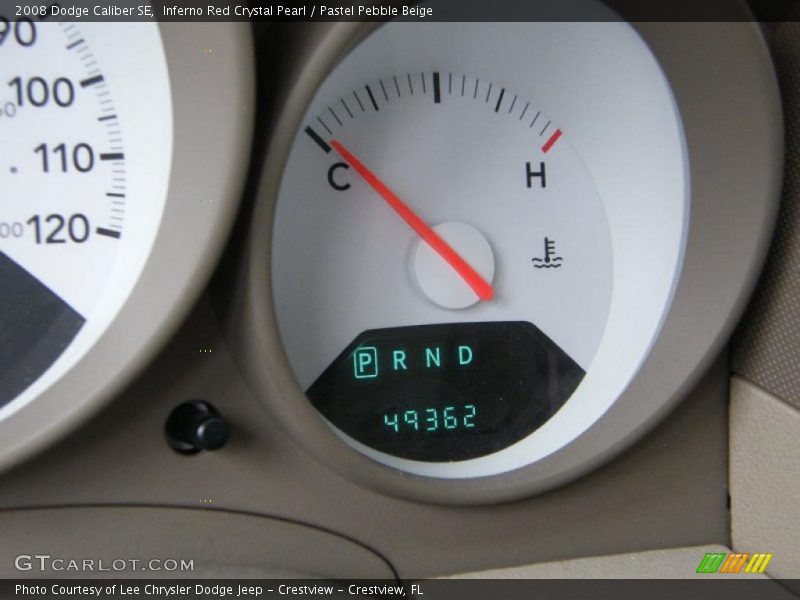Inferno Red Crystal Pearl / Pastel Pebble Beige 2008 Dodge Caliber SE