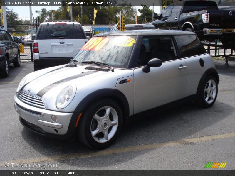 Pure Silver Metallic / Panther Black 2002 Mini Cooper Hardtop