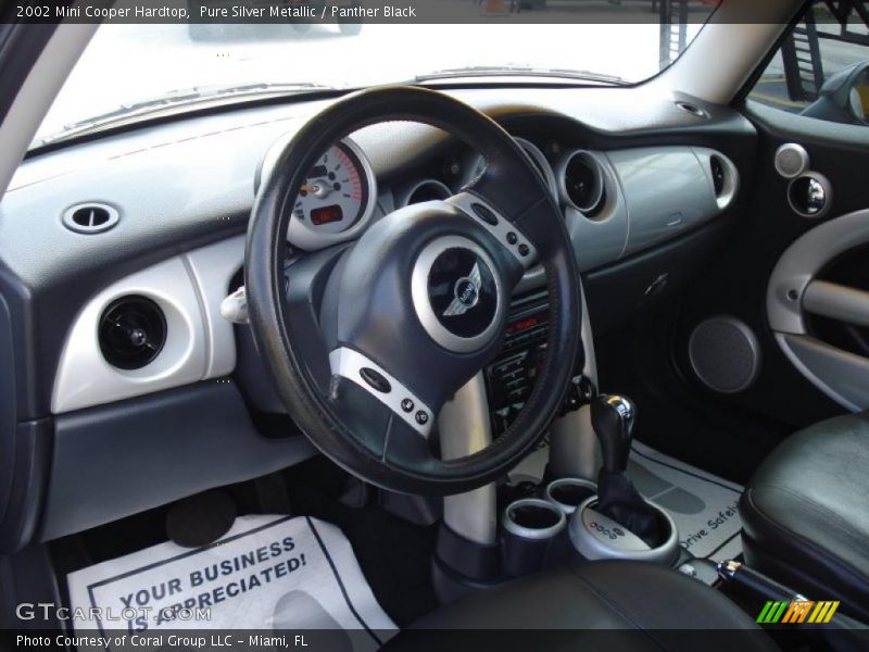 Pure Silver Metallic / Panther Black 2002 Mini Cooper Hardtop