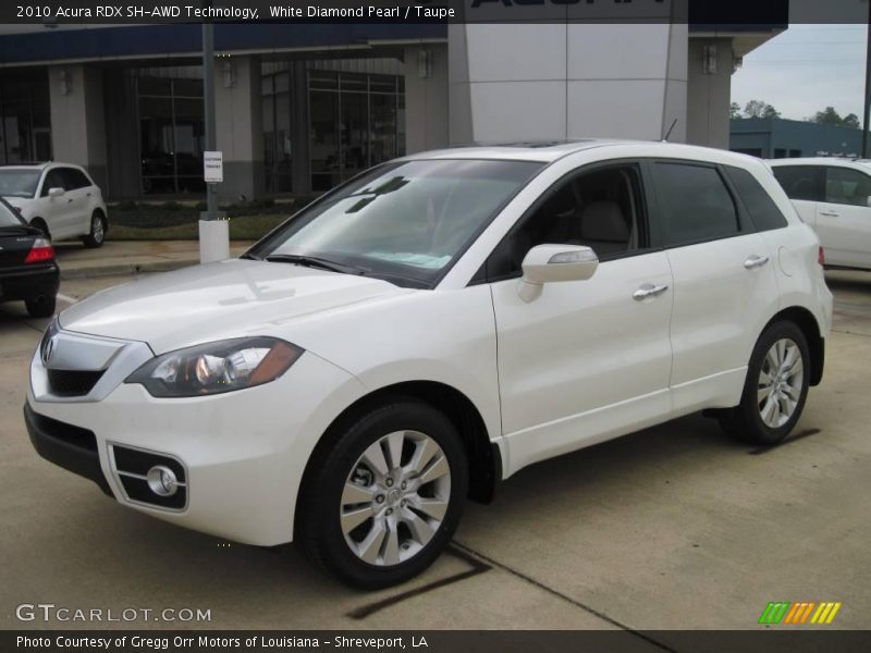 White Diamond Pearl / Taupe 2010 Acura RDX SH-AWD Technology