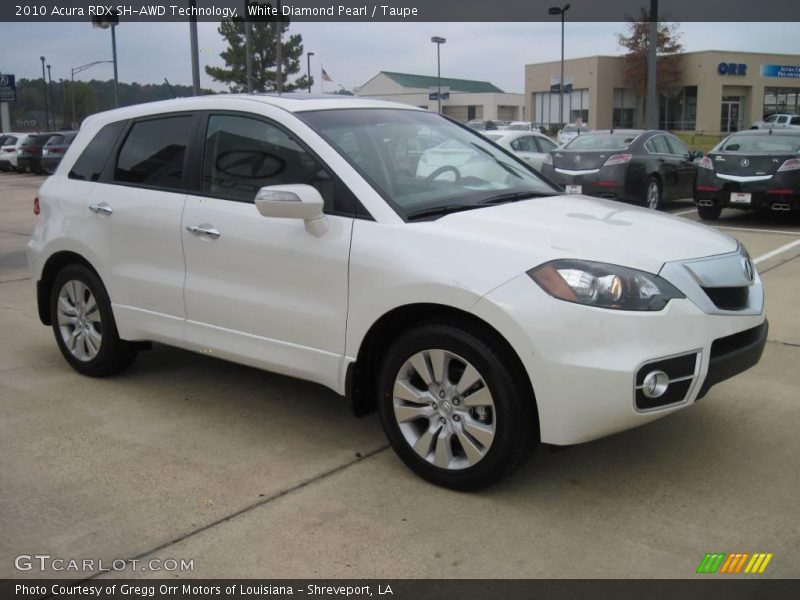White Diamond Pearl / Taupe 2010 Acura RDX SH-AWD Technology