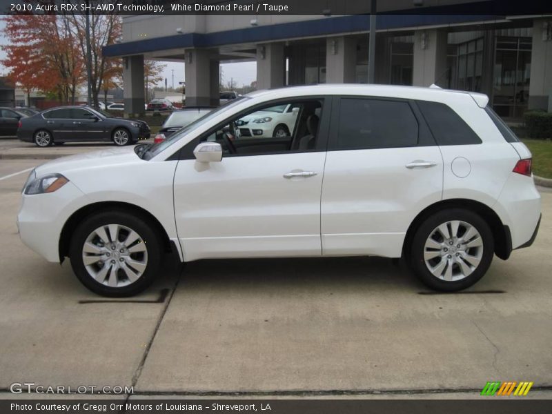 White Diamond Pearl / Taupe 2010 Acura RDX SH-AWD Technology
