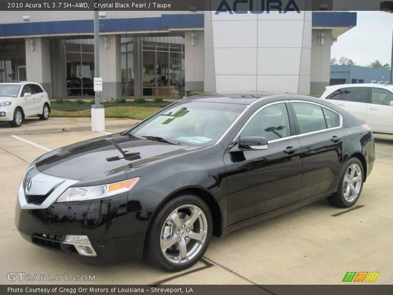 Crystal Black Pearl / Taupe 2010 Acura TL 3.7 SH-AWD
