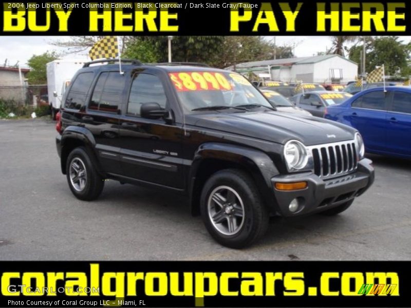 Black Clearcoat / Dark Slate Gray/Taupe 2004 Jeep Liberty Sport Columbia Edition
