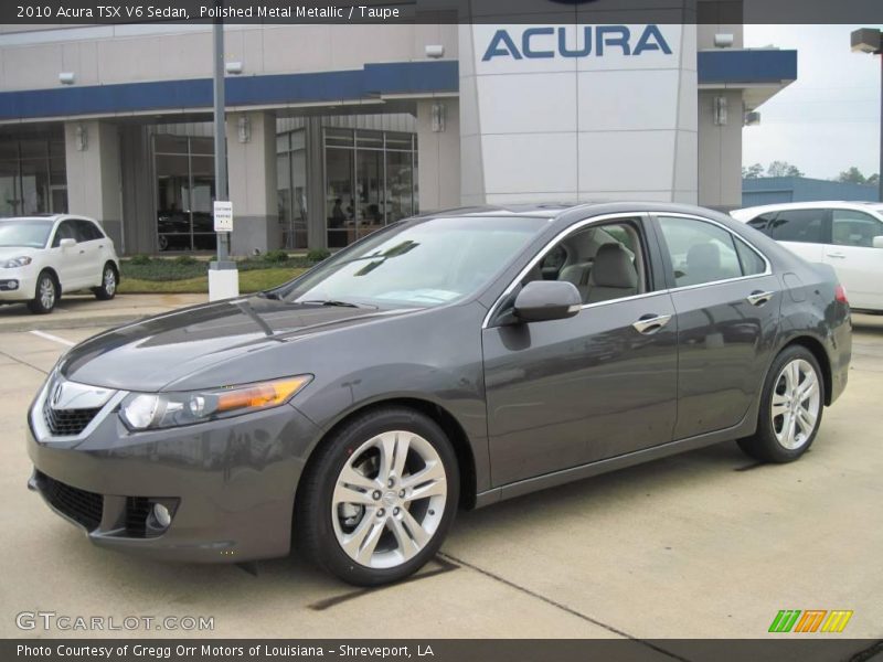 Polished Metal Metallic / Taupe 2010 Acura TSX V6 Sedan