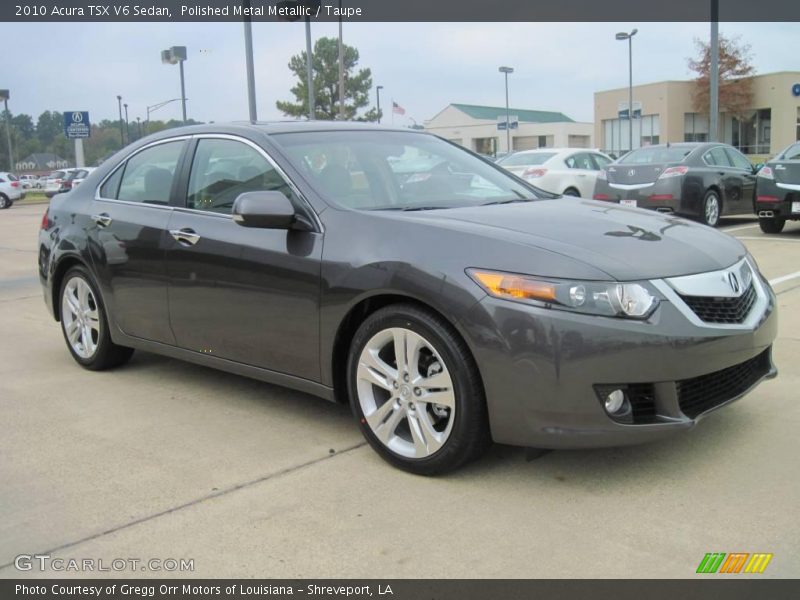 Polished Metal Metallic / Taupe 2010 Acura TSX V6 Sedan