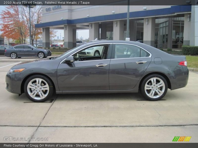 Polished Metal Metallic / Taupe 2010 Acura TSX V6 Sedan