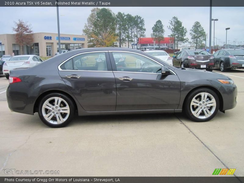 Polished Metal Metallic / Taupe 2010 Acura TSX V6 Sedan