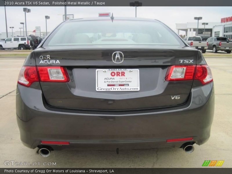 Polished Metal Metallic / Taupe 2010 Acura TSX V6 Sedan
