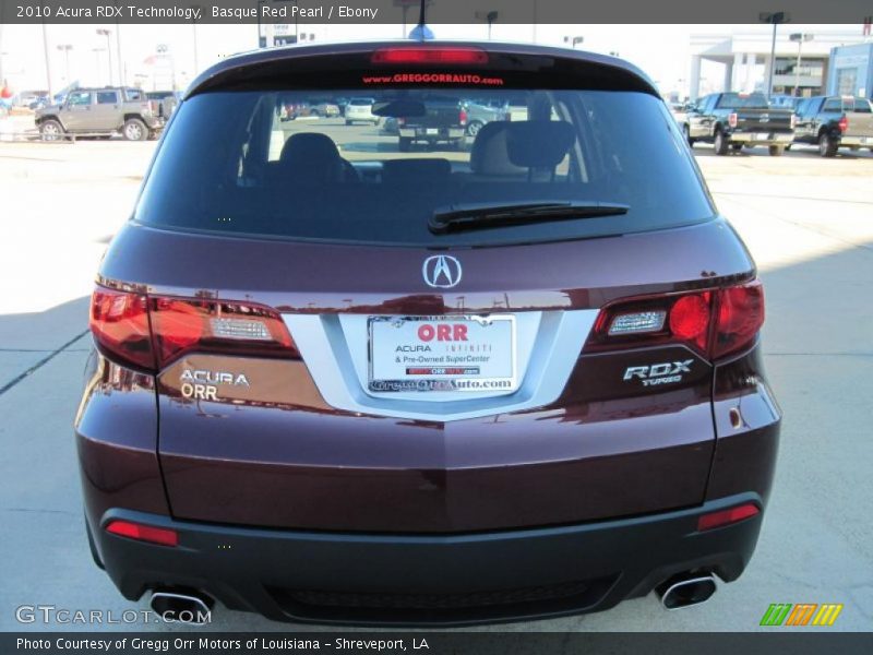 Basque Red Pearl / Ebony 2010 Acura RDX Technology