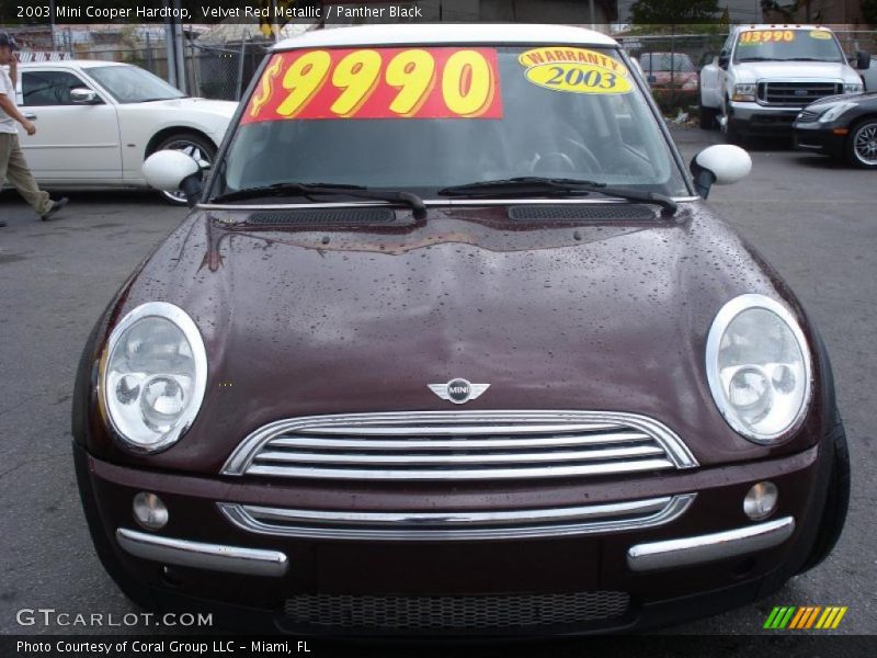Velvet Red Metallic / Panther Black 2003 Mini Cooper Hardtop