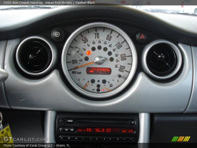 Velvet Red Metallic / Panther Black 2003 Mini Cooper Hardtop