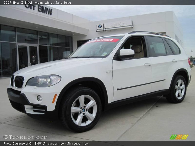 Alpine White / Sand Beige 2007 BMW X5 3.0si