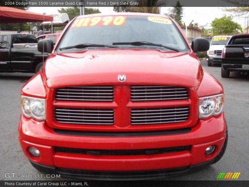 Flame Red / Dark Slate Gray 2004 Dodge Ram 1500 Laramie Quad Cab
