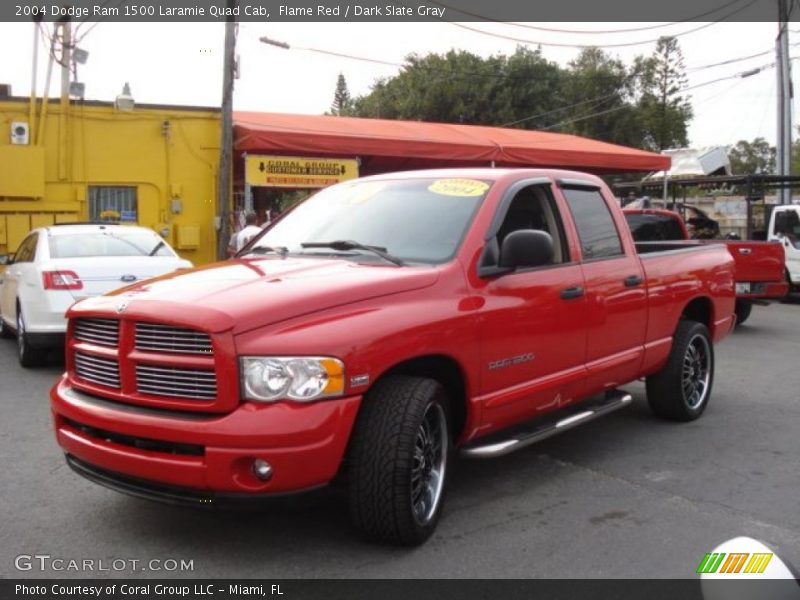 Flame Red / Dark Slate Gray 2004 Dodge Ram 1500 Laramie Quad Cab