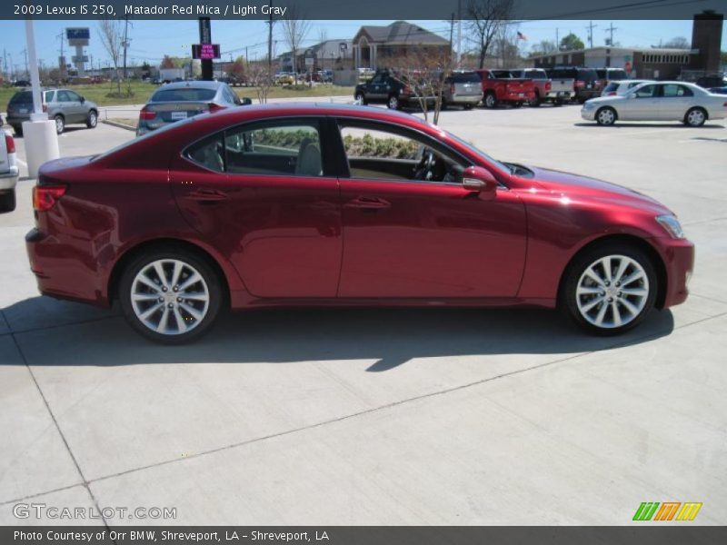 Matador Red Mica / Light Gray 2009 Lexus IS 250