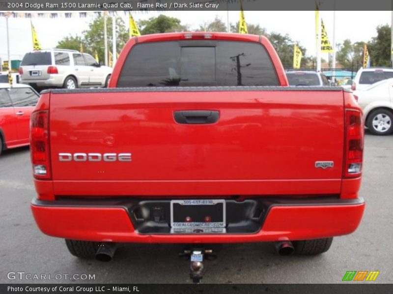 Flame Red / Dark Slate Gray 2004 Dodge Ram 1500 Laramie Quad Cab