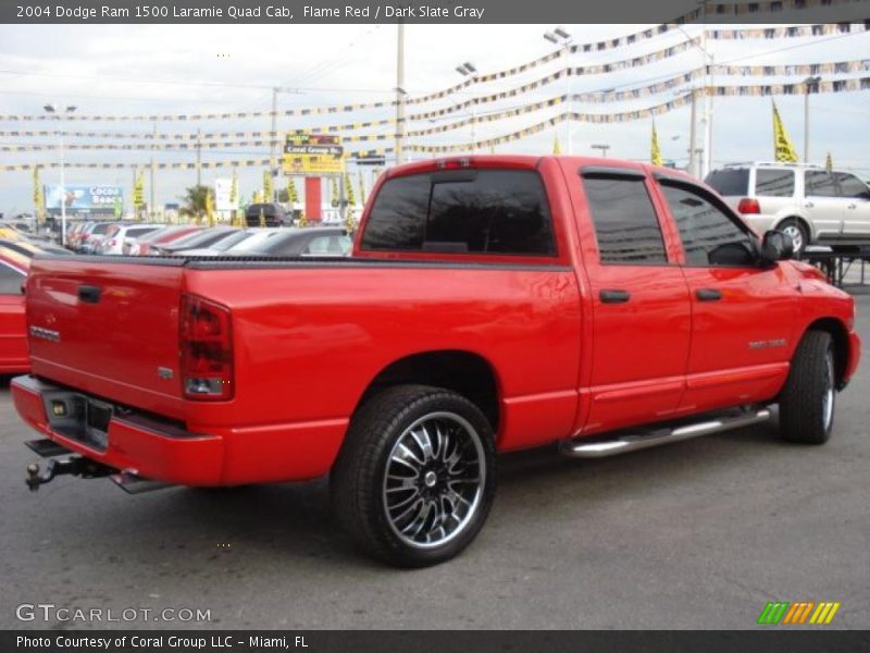 Flame Red / Dark Slate Gray 2004 Dodge Ram 1500 Laramie Quad Cab